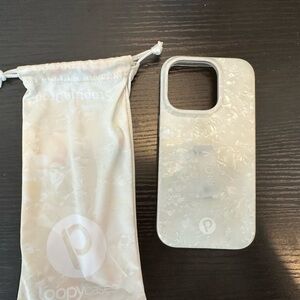 iPhone 14 Pro Loopy Case White Opal Shell